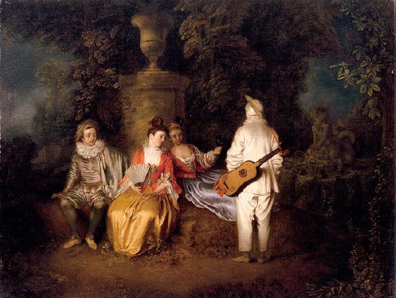 WATTEAU, Antoine Party of Four Germany oil painting art